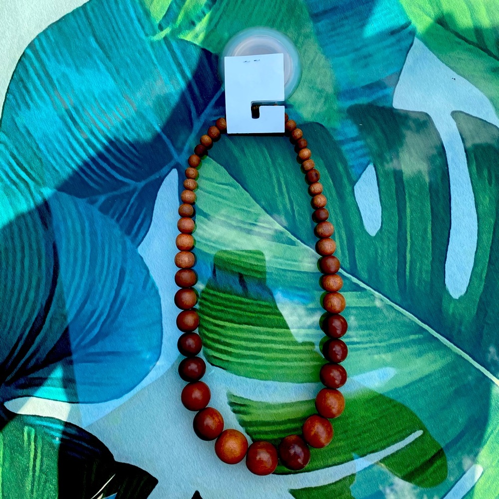 Brown beaded necklace